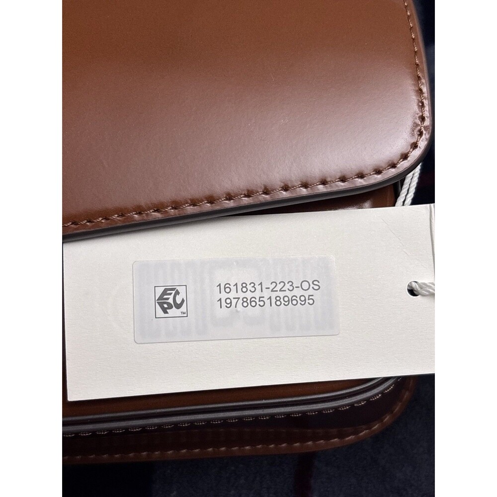 Tory Burch Robinson Spazzolato E/W Rectangular Shoulder Bag Dark Sienna New - Picture 6 of 7